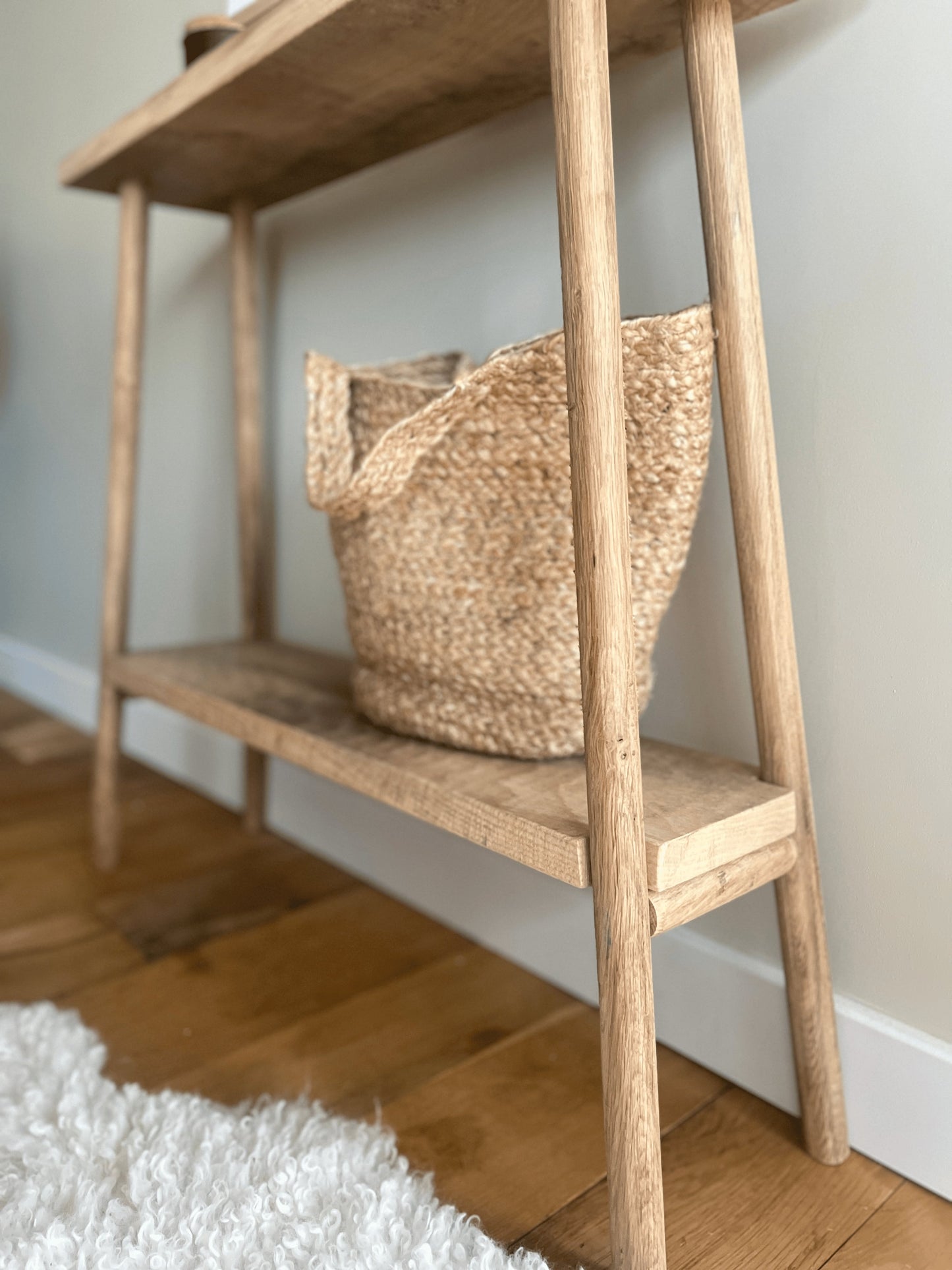 Rustic Solid Oak Console Table | Slojd and Benn