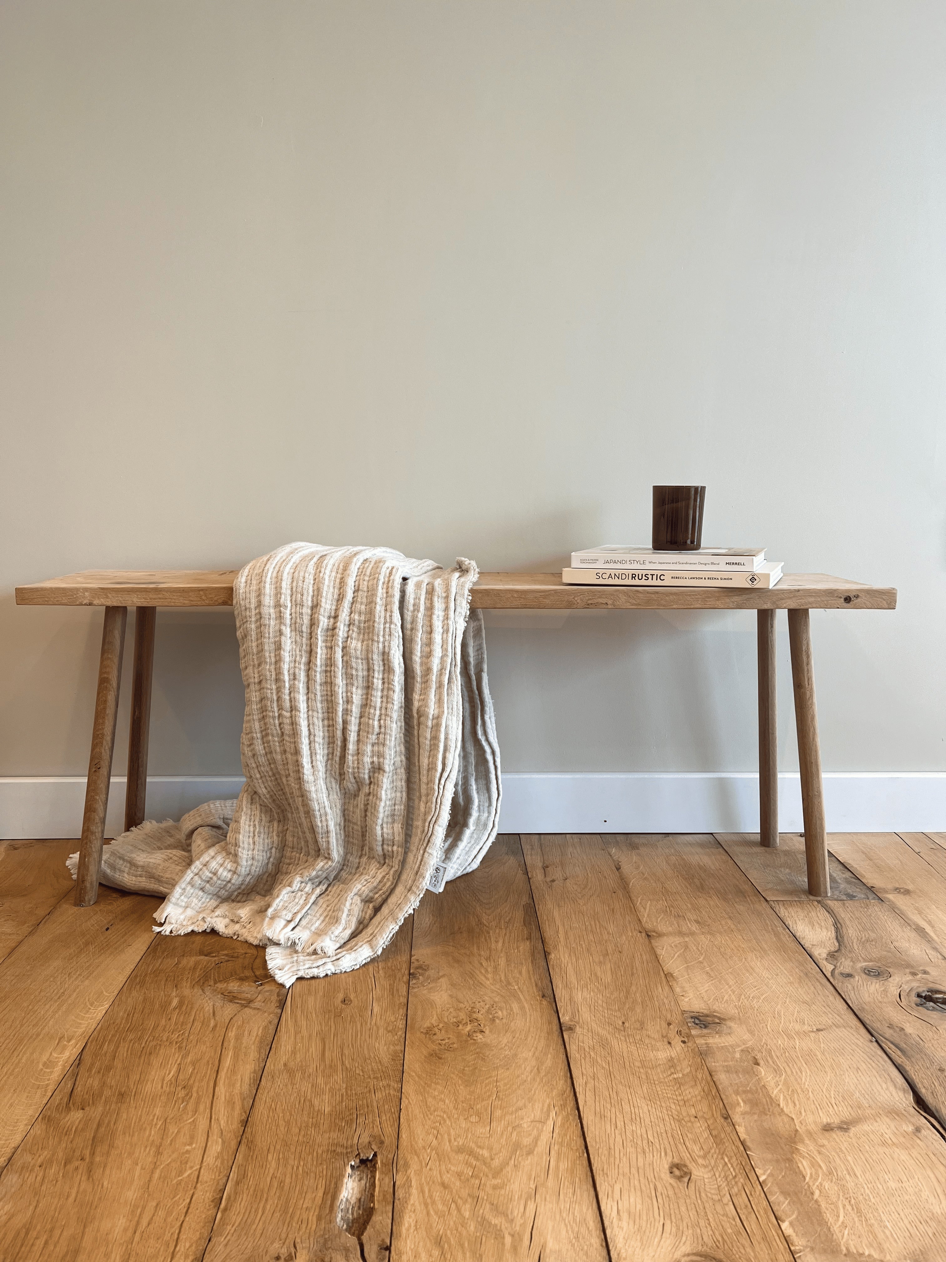 Rustic Solid Oak Bench | Slojd and Benn