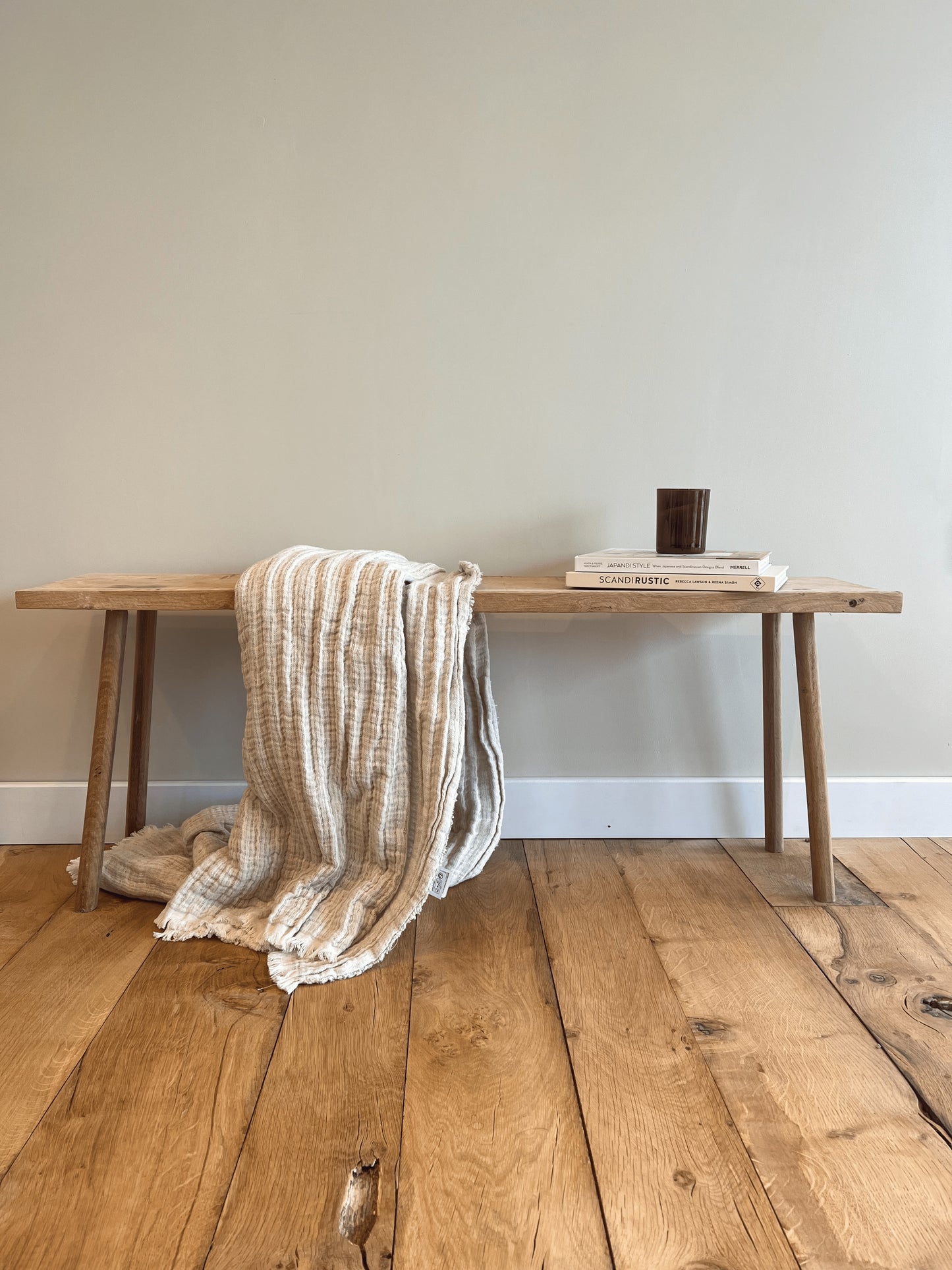 Rustic Solid Oak Bench | Slojd and Benn