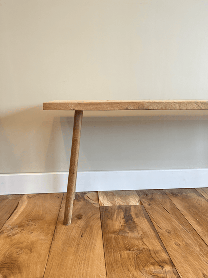 Rustic Solid Oak Bench | Slojd and Benn