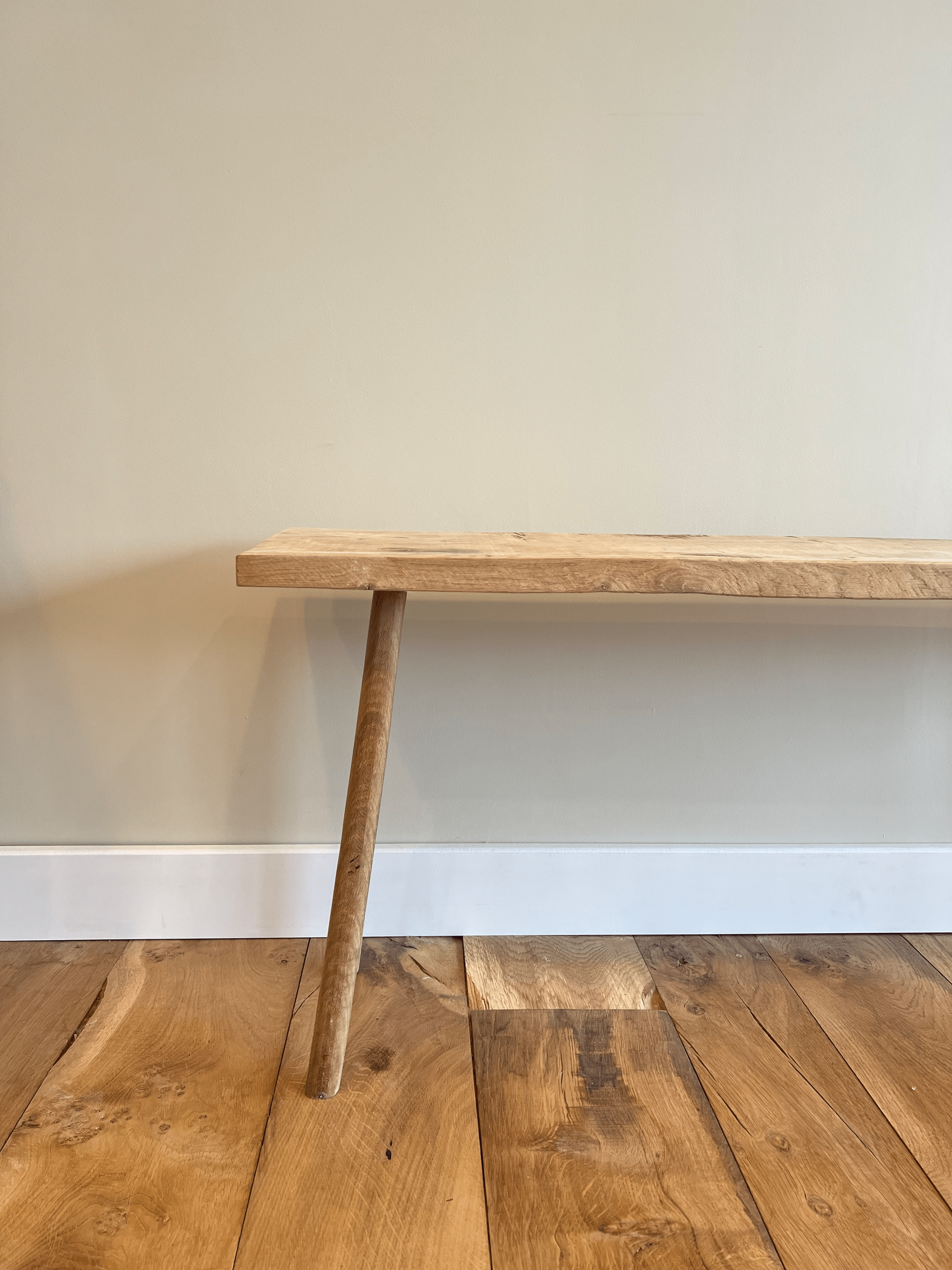 Rustic Solid Oak Bench | Slojd and Benn