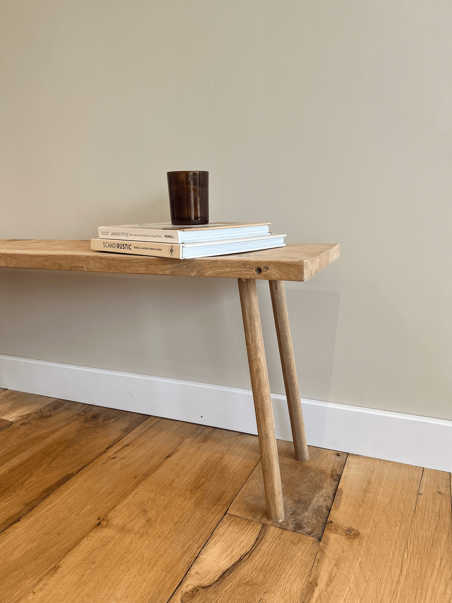 Rustic Solid Oak Bench | Slojd and Benn