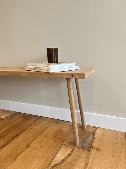 Rustic Solid Oak Bench | Slojd and Benn