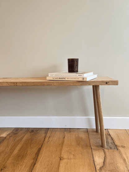 Rustic Solid Oak Bench | Slojd and Benn