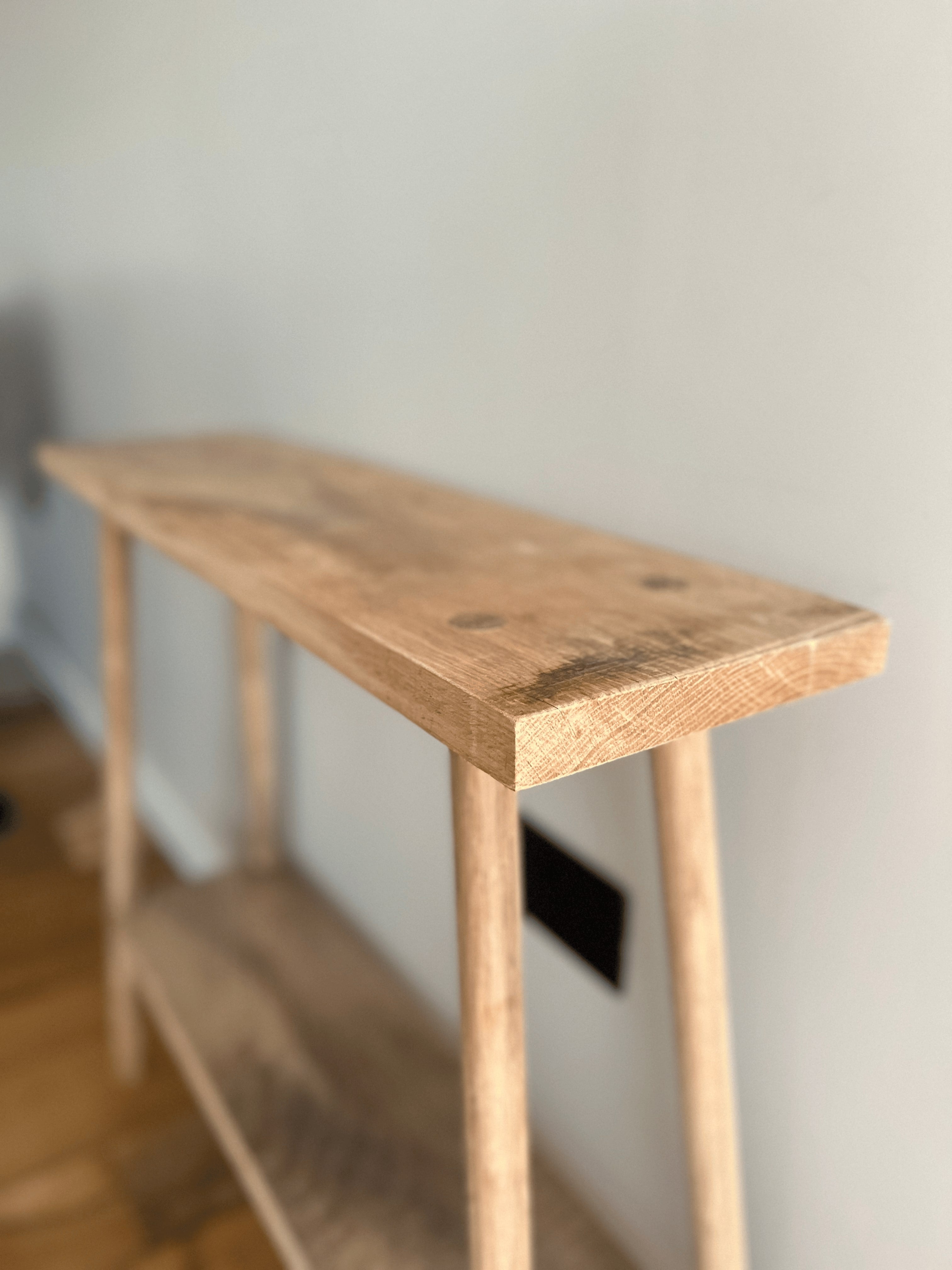 Rustic Solid Oak Console Table | Slojd and Benn