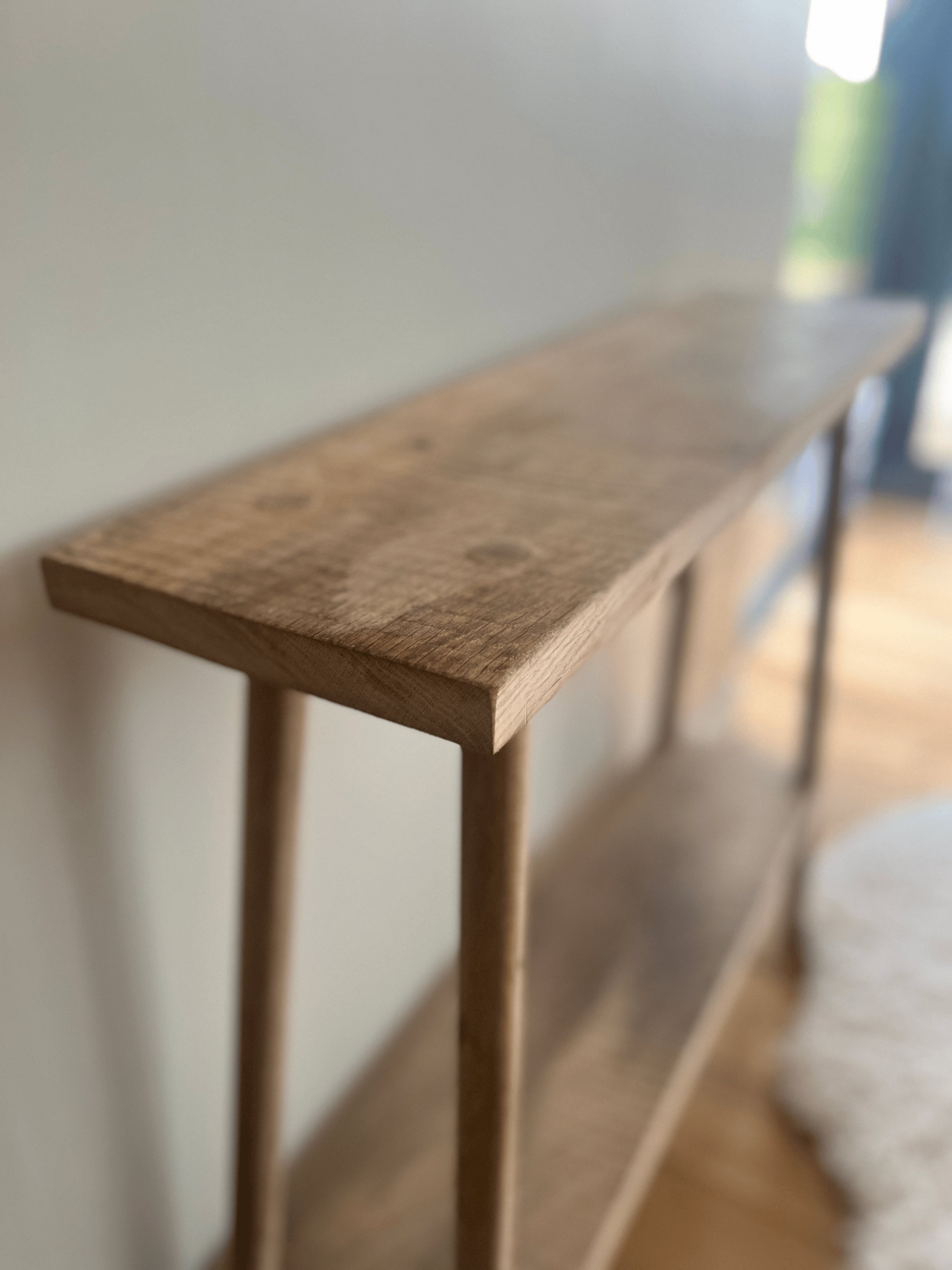Rustic Solid Oak Console Table | Slojd and Benn