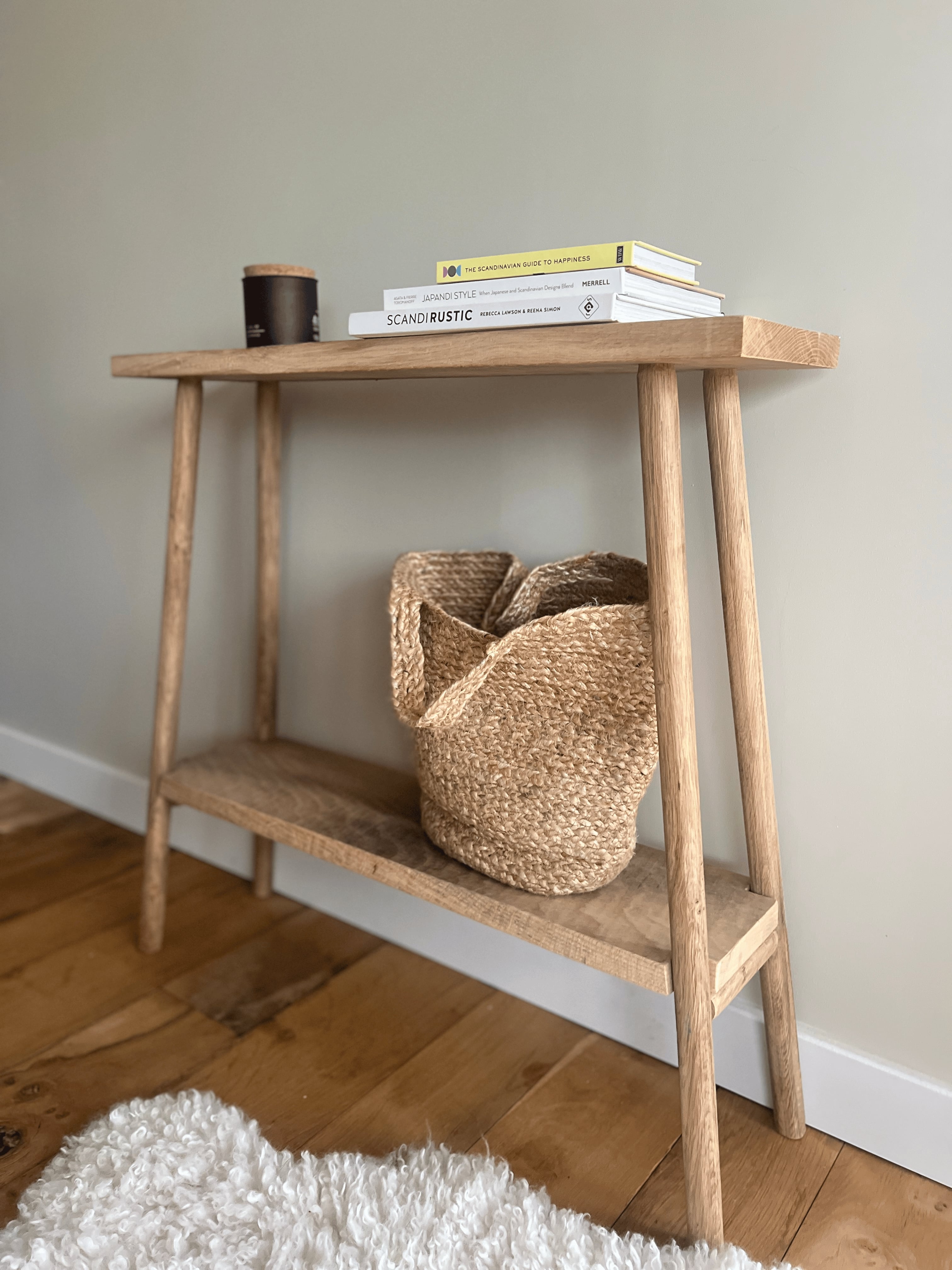 Rustic Solid Oak Console Table | Slojd and Benn